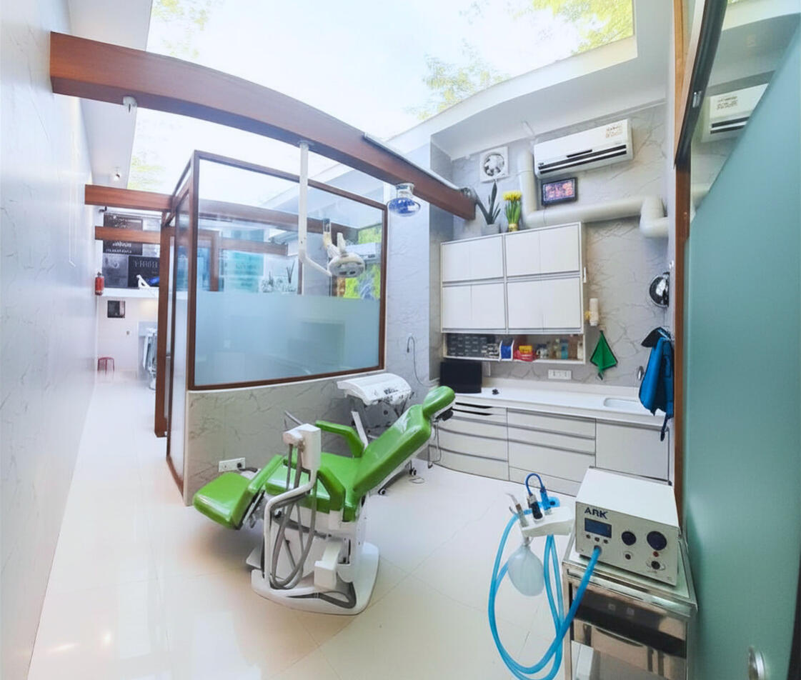 Modern pediatric dental operatory with skylight